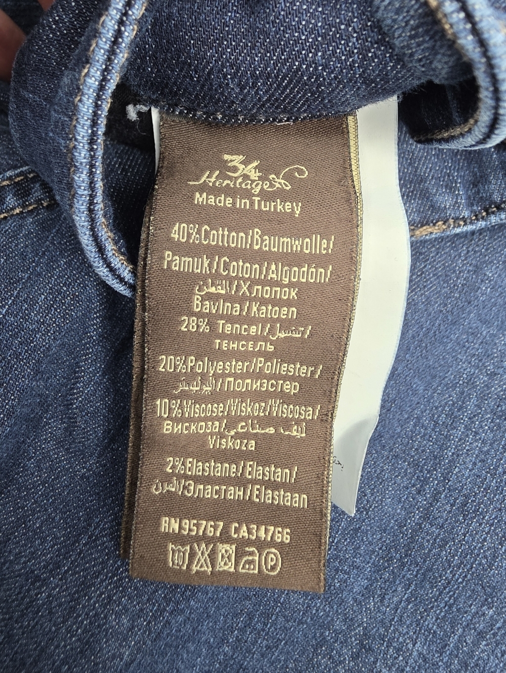 34 Heritage Charisma Men's Dark Blue Straight Leg Jeans Size 34x30 AG-3464 - Picture 7 of 10